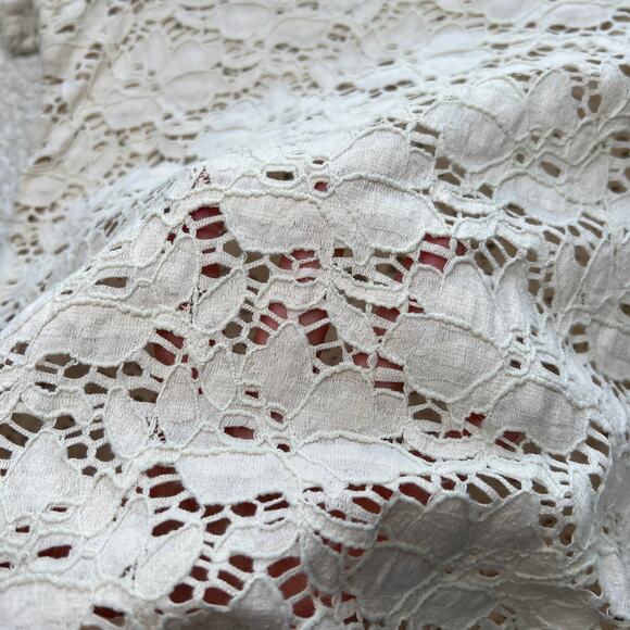 Loft Cream Lace Top Medium - Picture 4 of 8